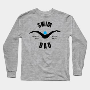 Worlds Best Swim Dad Swim Dad Gift Long Sleeve T-Shirt